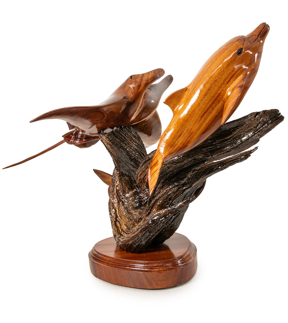 Wood Sculpture "Playmates" by Craig Nichols