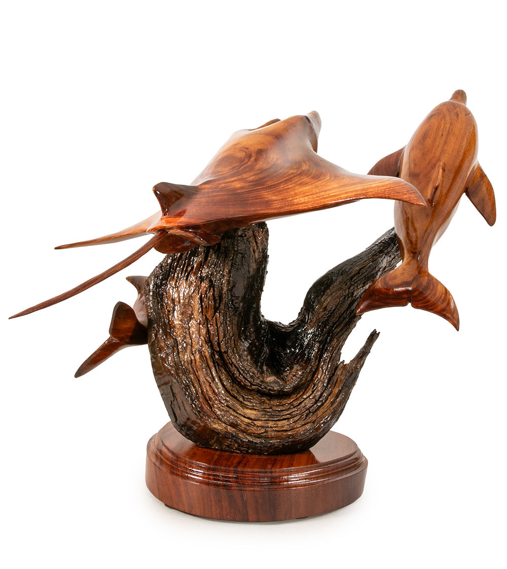 Wood Sculpture "Playmates" by Craig Nichols