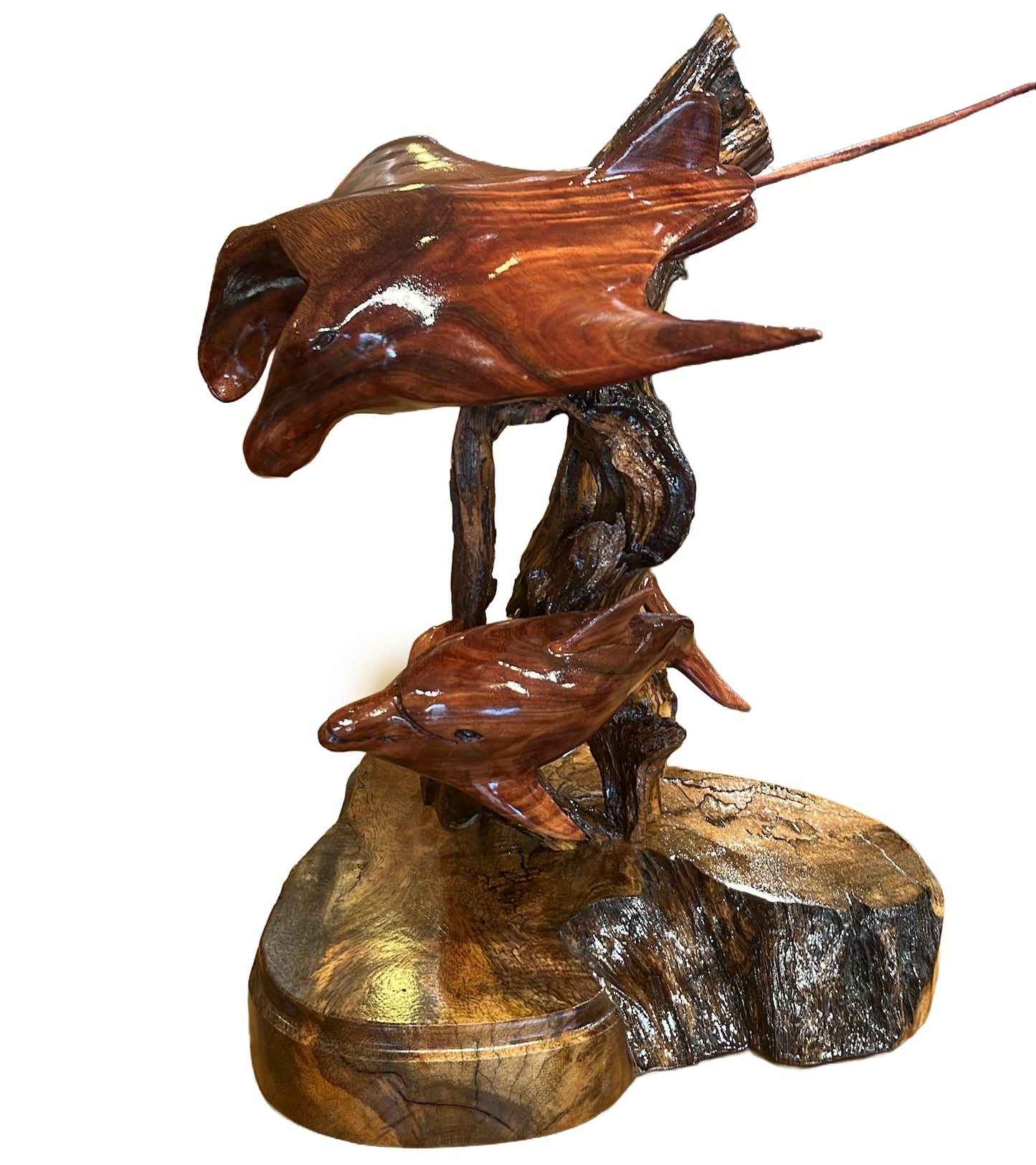 Koa Wood Sculpture "Pacific Sojourn" by Craig Nichols