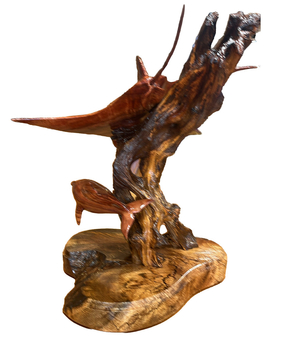 Koa Wood Sculpture "Pacific Sojourn" by Craig Nichols
