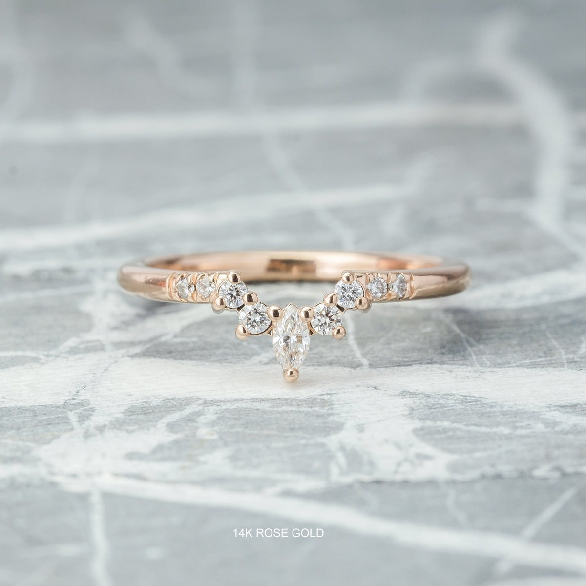 Emma Wedding Ring, 9 Diamond