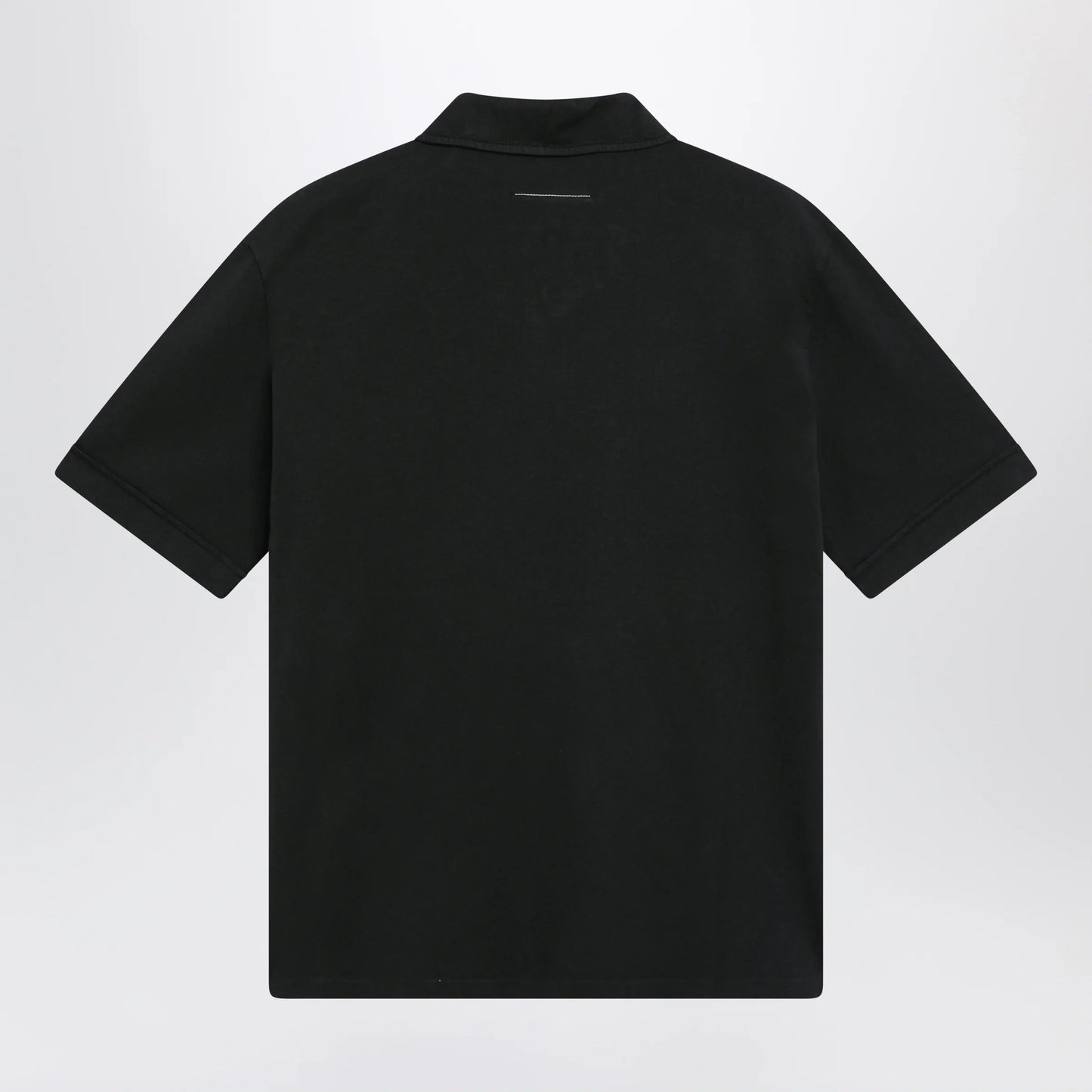 MM6 Maison Margiela - Black cotton polo shirt