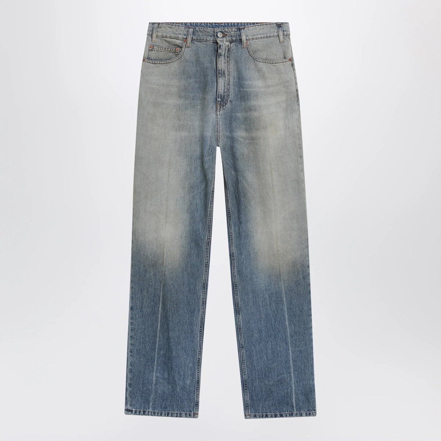 MM6 Maison Margiela - Mid-blue washed-effect denim jeans
