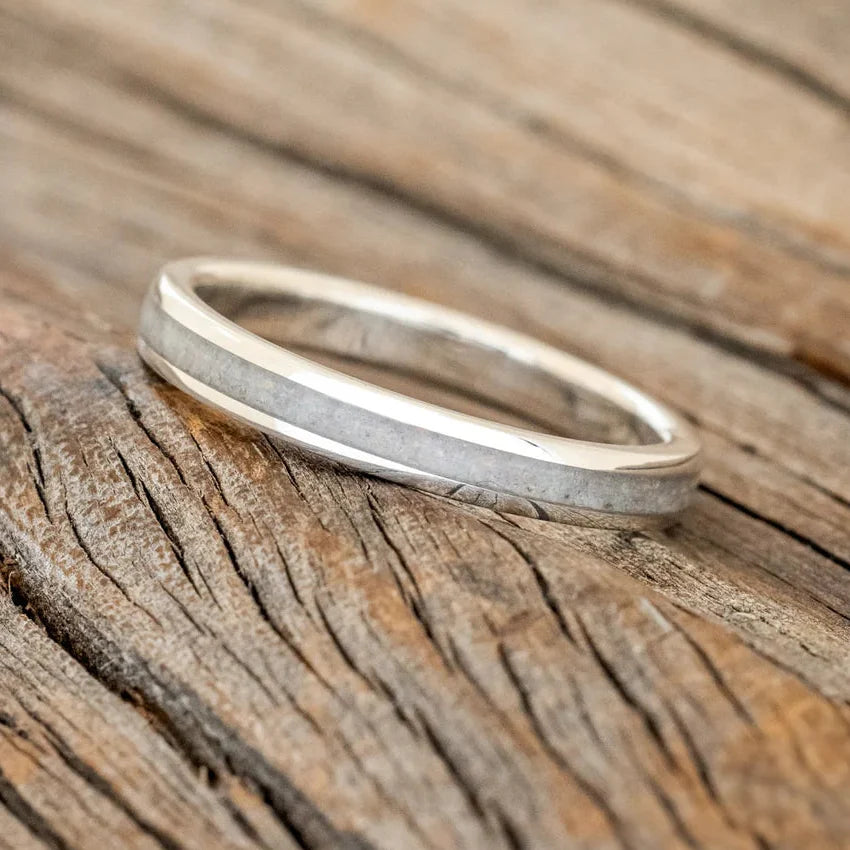 "Eterna" - Fire & Ice Opal Stacking Band - Silver (3mm) - Size 8 1/4