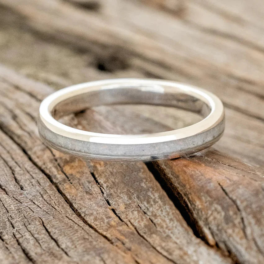 "Eterna" - Fire & Ice Opal Stacking Band - Silver (3mm) - Size 8 1/4