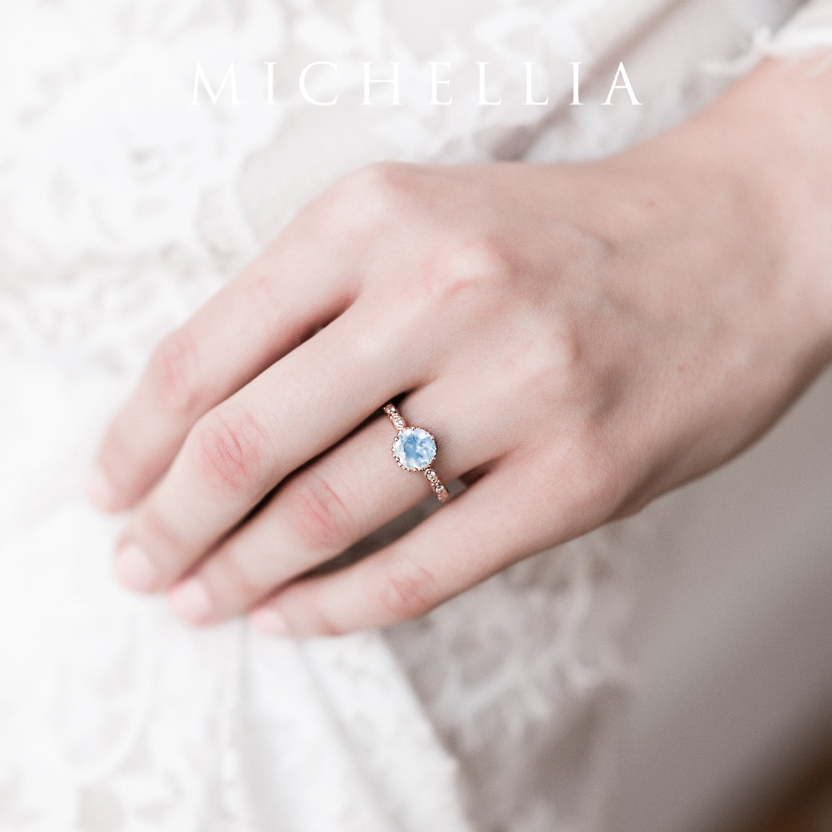 [Evelyn] Vintage Classic Crown Engagement Ring in Moonstone