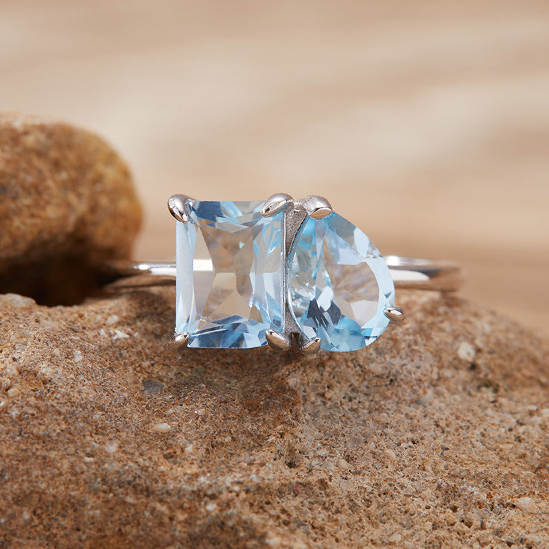 Topaz Toi et Moi Ring
