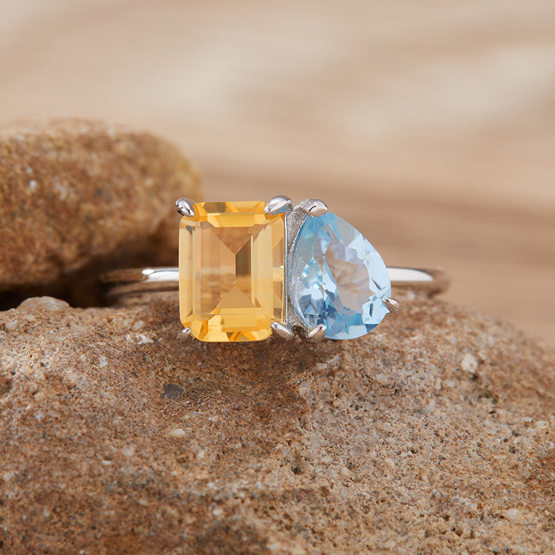 Toi et Moi Birthstone Ring