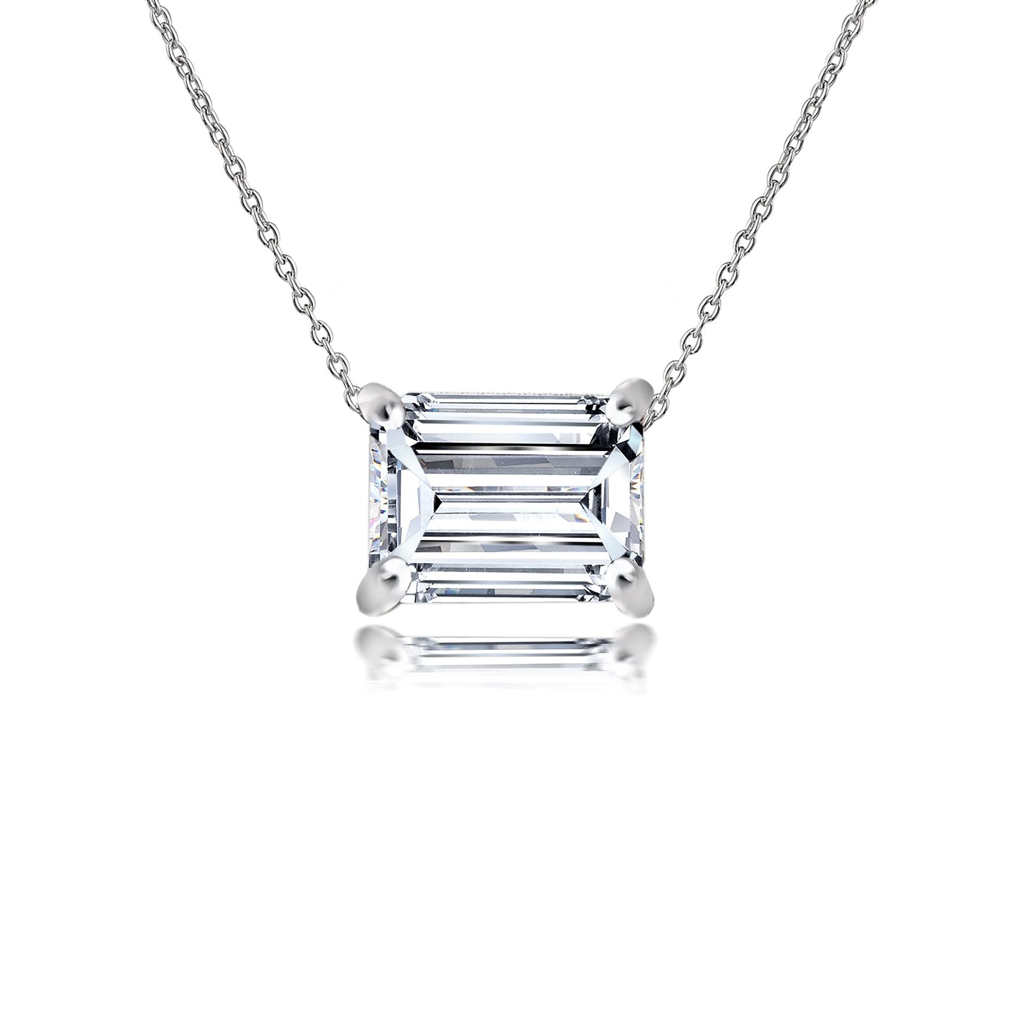 1 Carat Moissanite Prong Setting Solitaire Slide Necklace