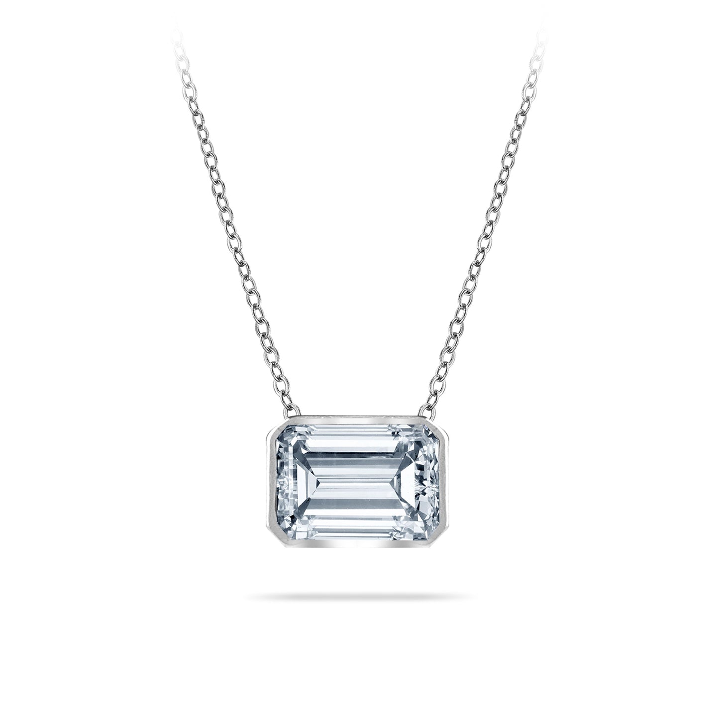 1 Carat Moissanite Bezel Set Slider Necklace