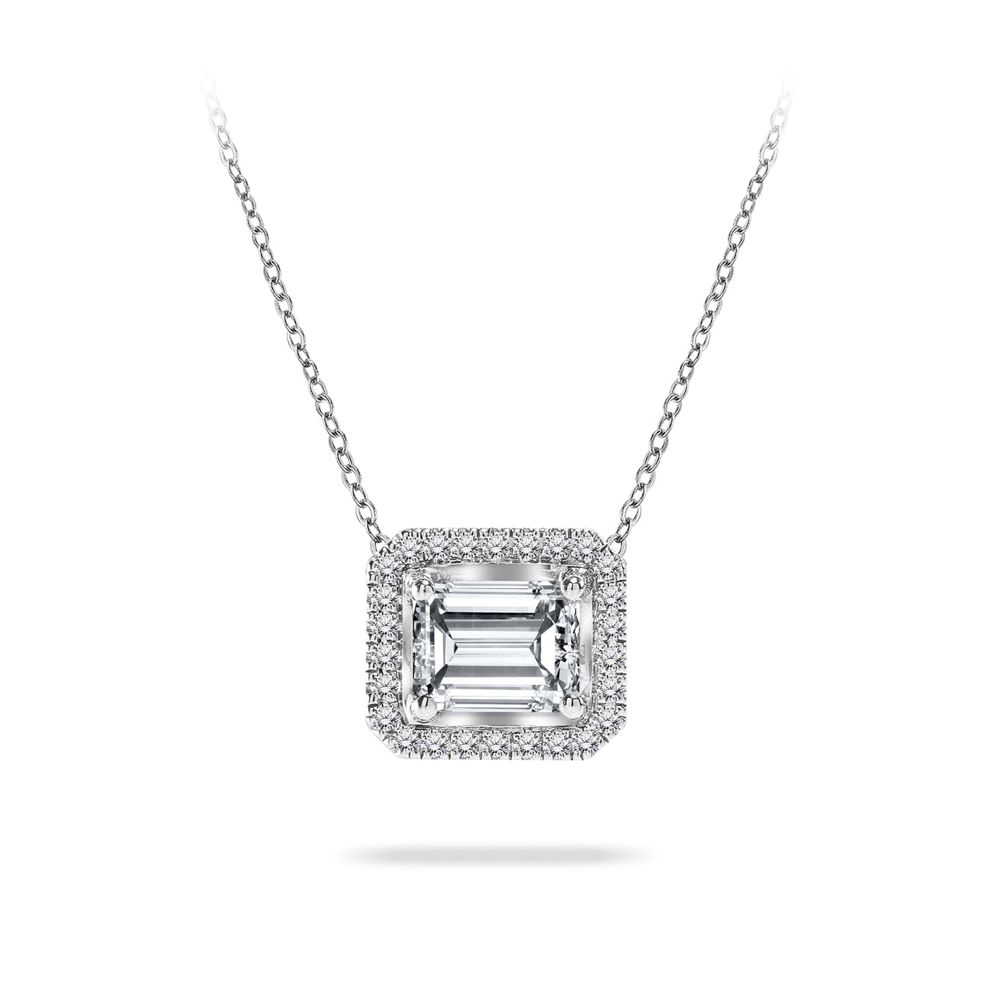 1 TCW Moissanite - Halo - Slider Necklace