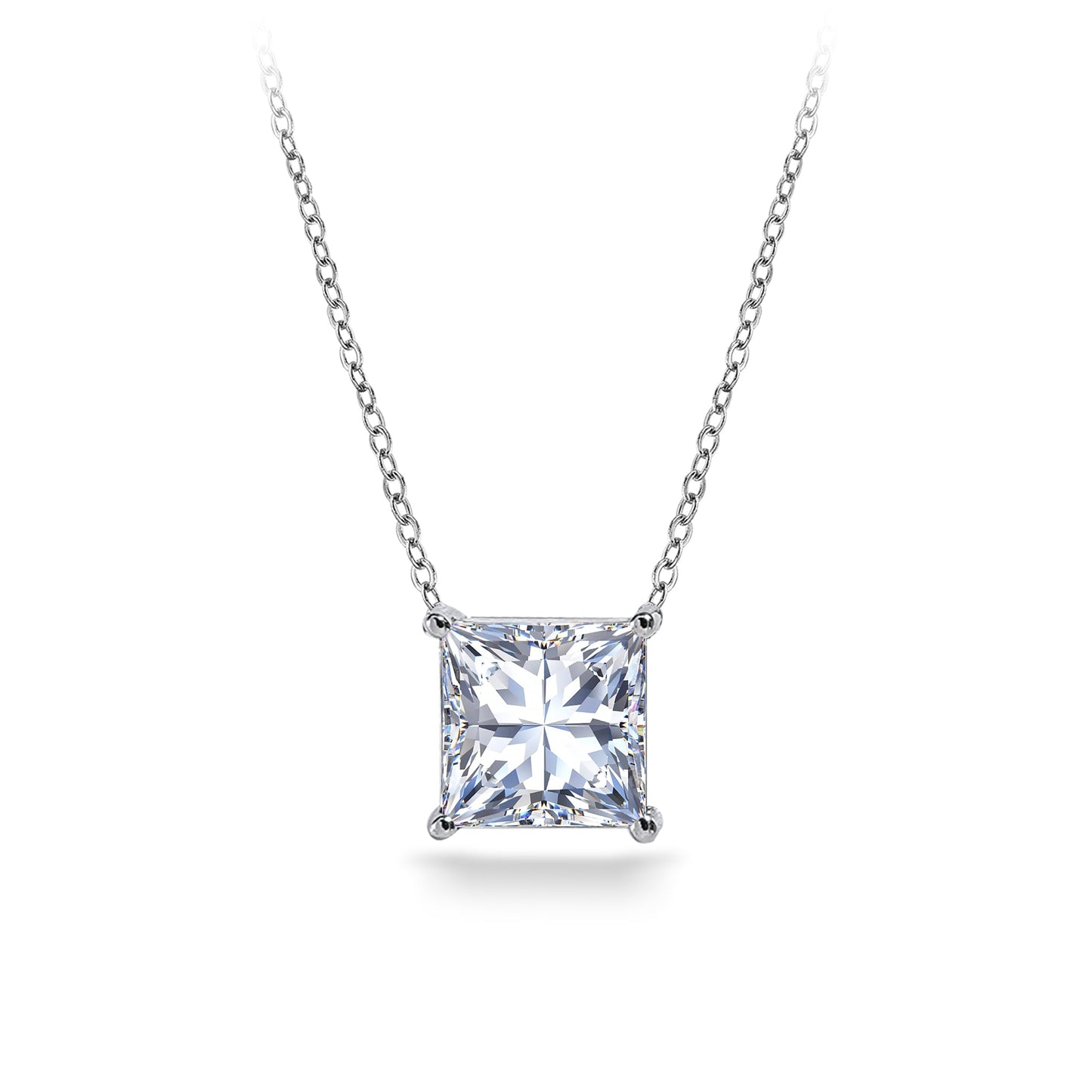 1 Carat Moissanite Prong Setting Solitaire Slide Necklace