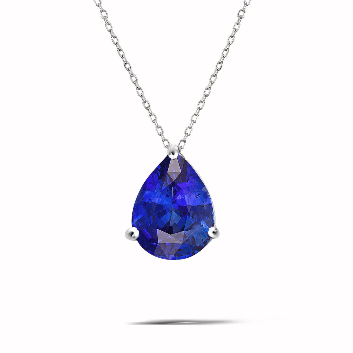 1.5 TCW Pear Shaped Birthstone Prongs Solitaire Slider Necklace