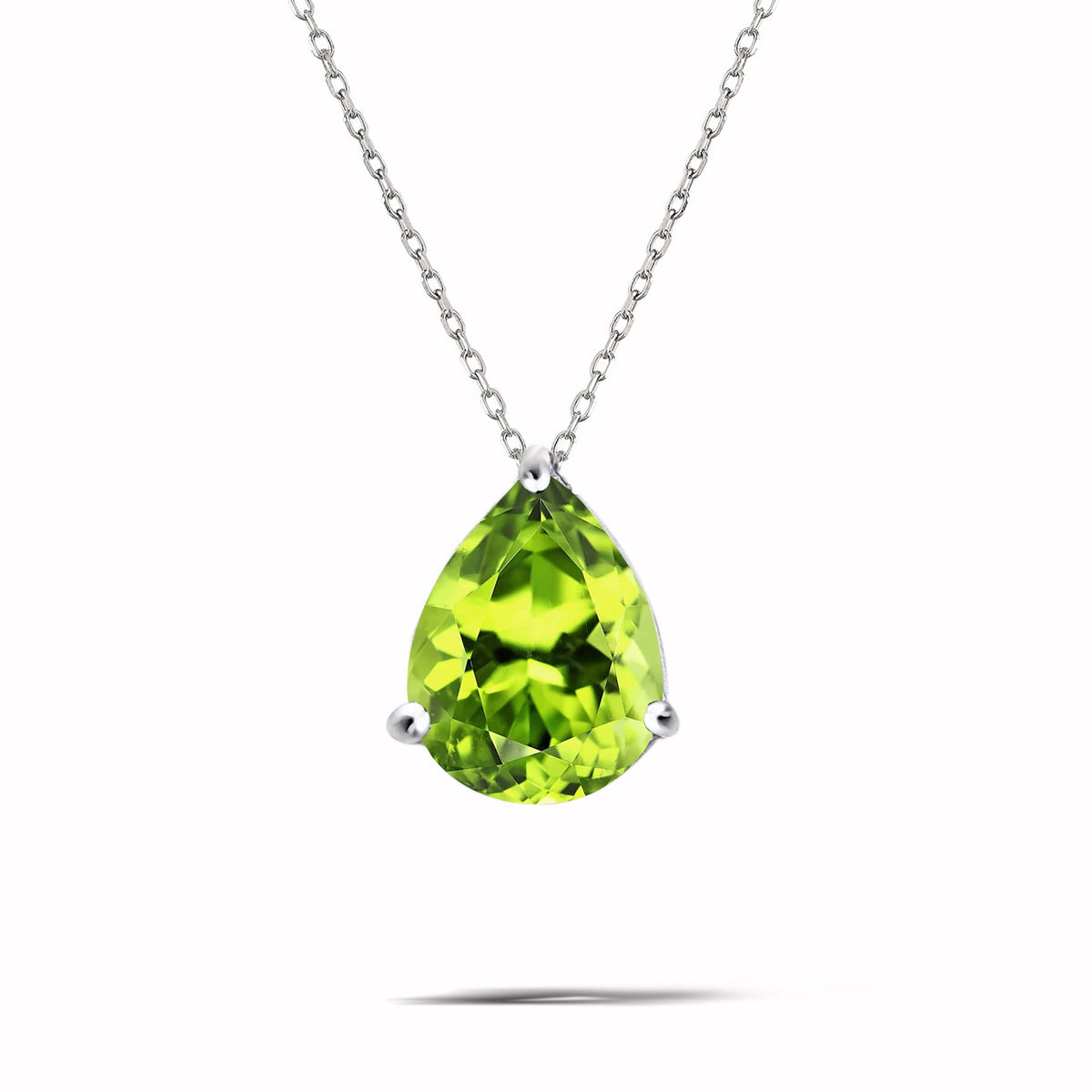 1.5 TCW Pear Shaped Birthstone Prongs Solitaire Slider Necklace