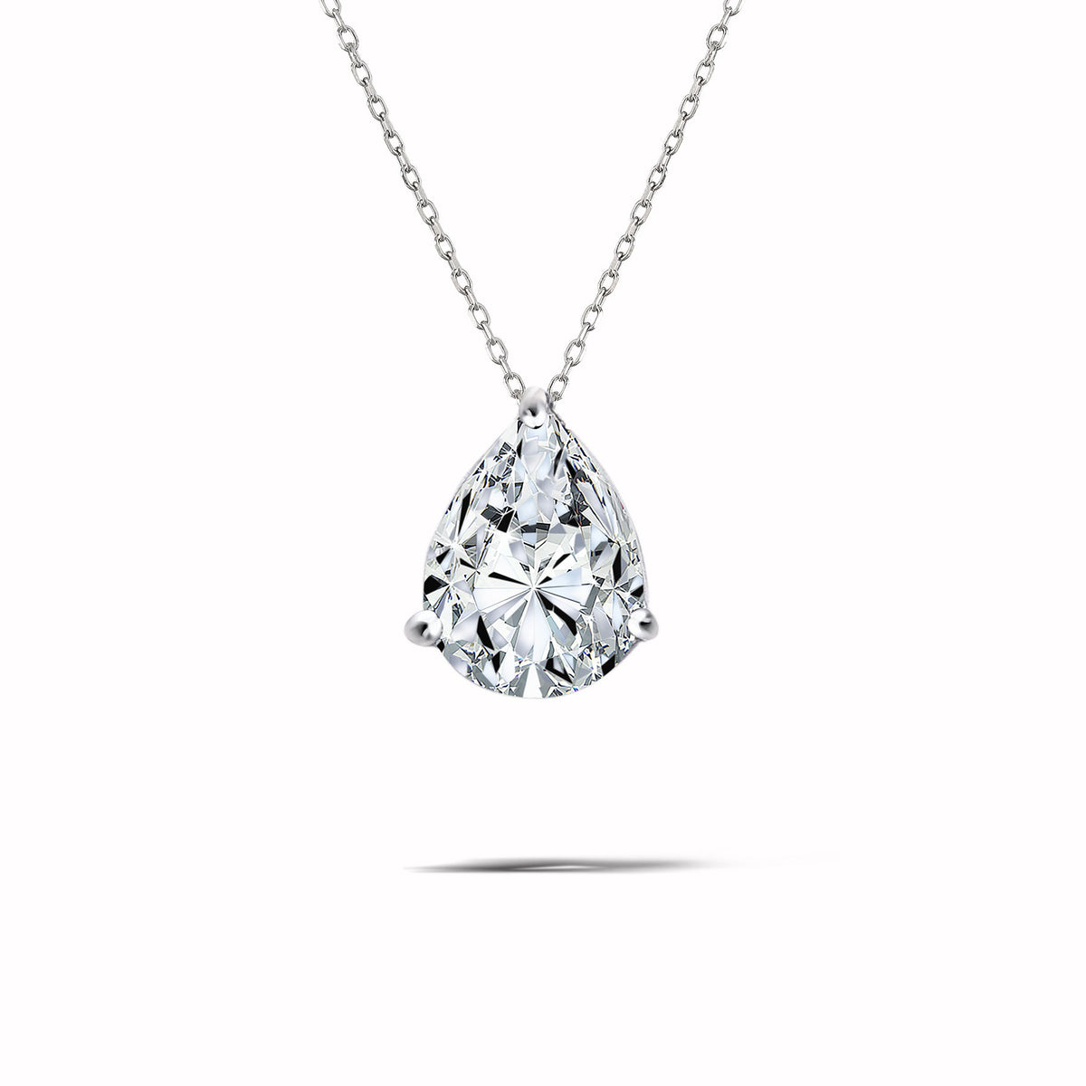 1 Carat Moissanite Prong Setting Solitaire Slide Necklace