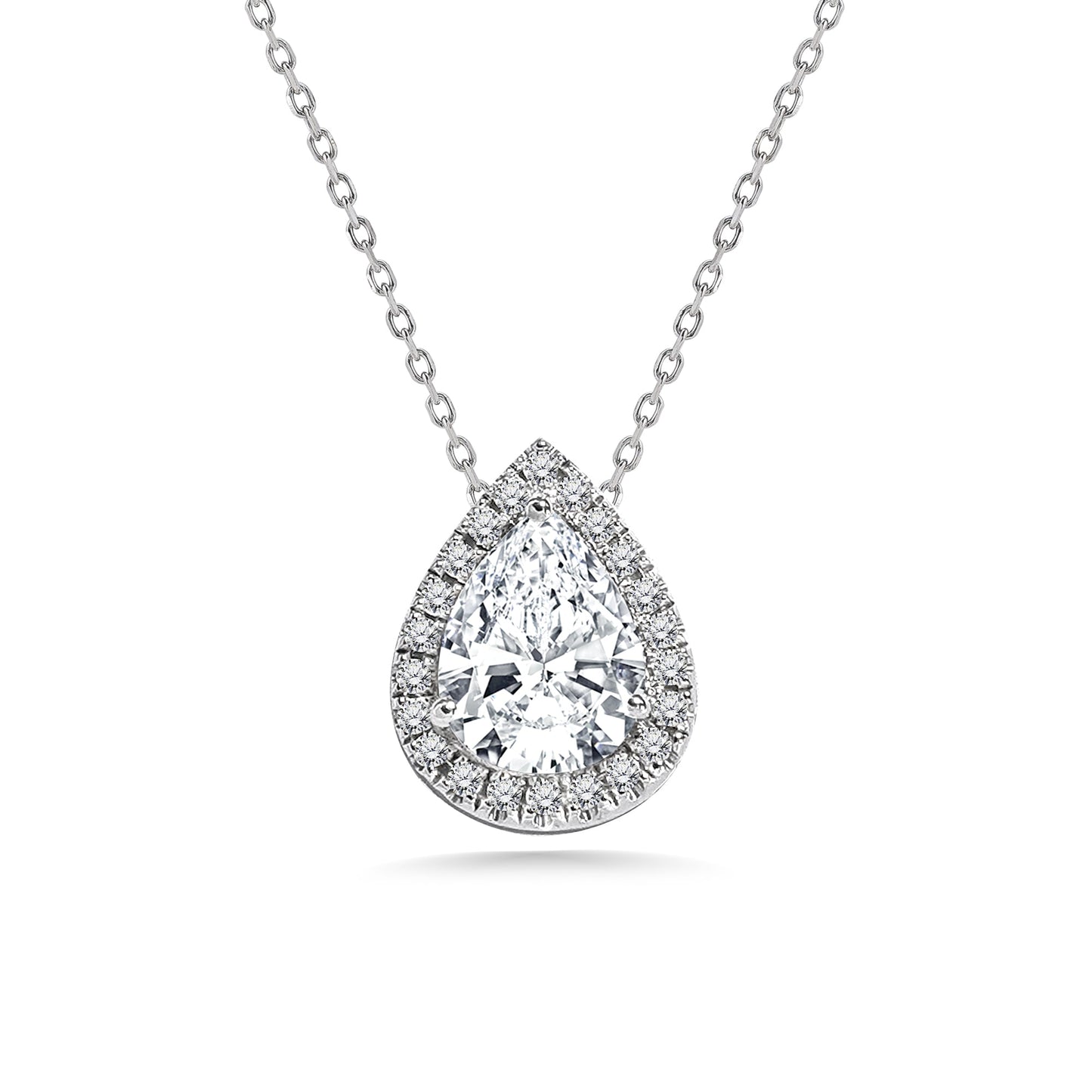 1 TCW Moissanite - Halo - Slider Necklace