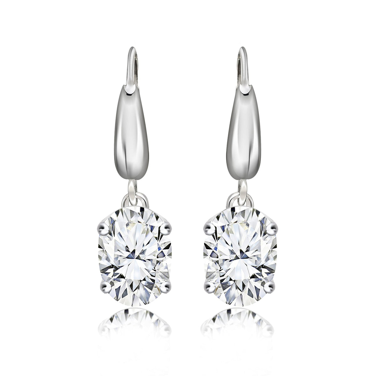 Brilliant Cut Moissanite Dangle Earrings for Women