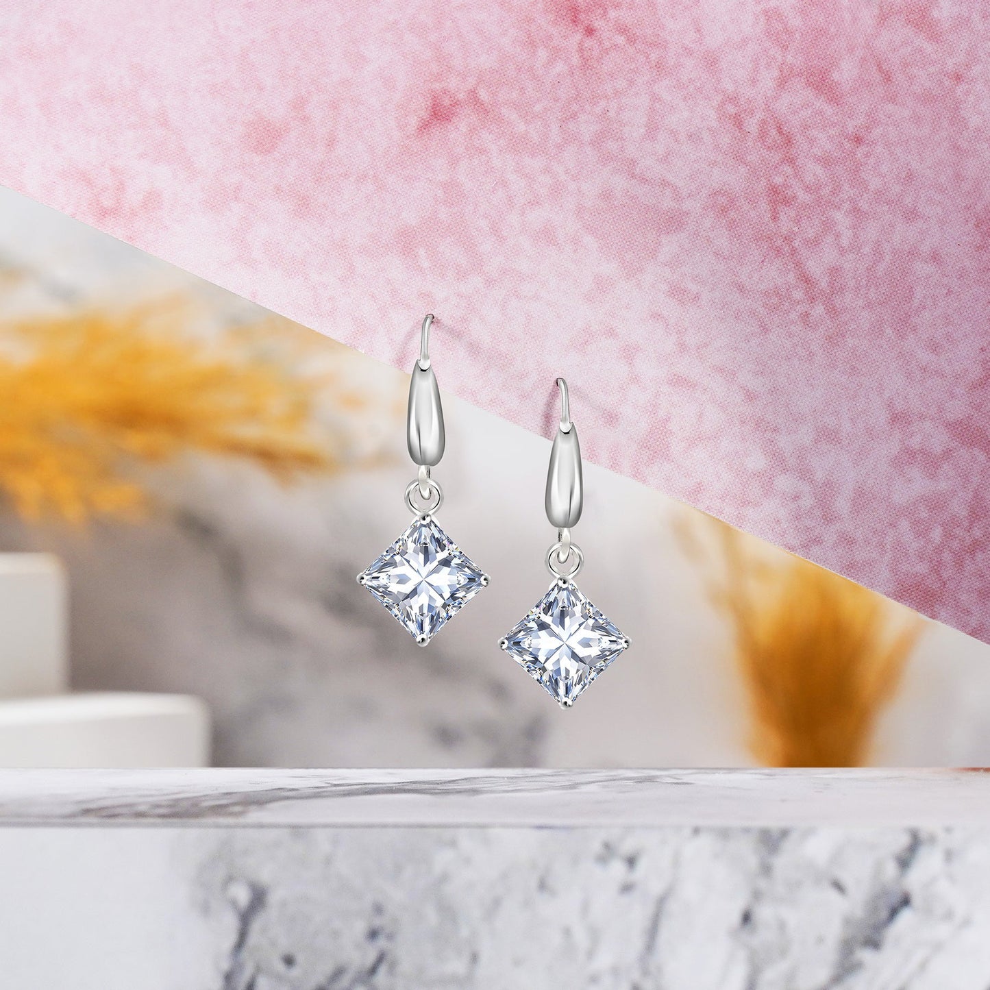 Brilliant Cut Moissanite Dangle Earrings for Women
