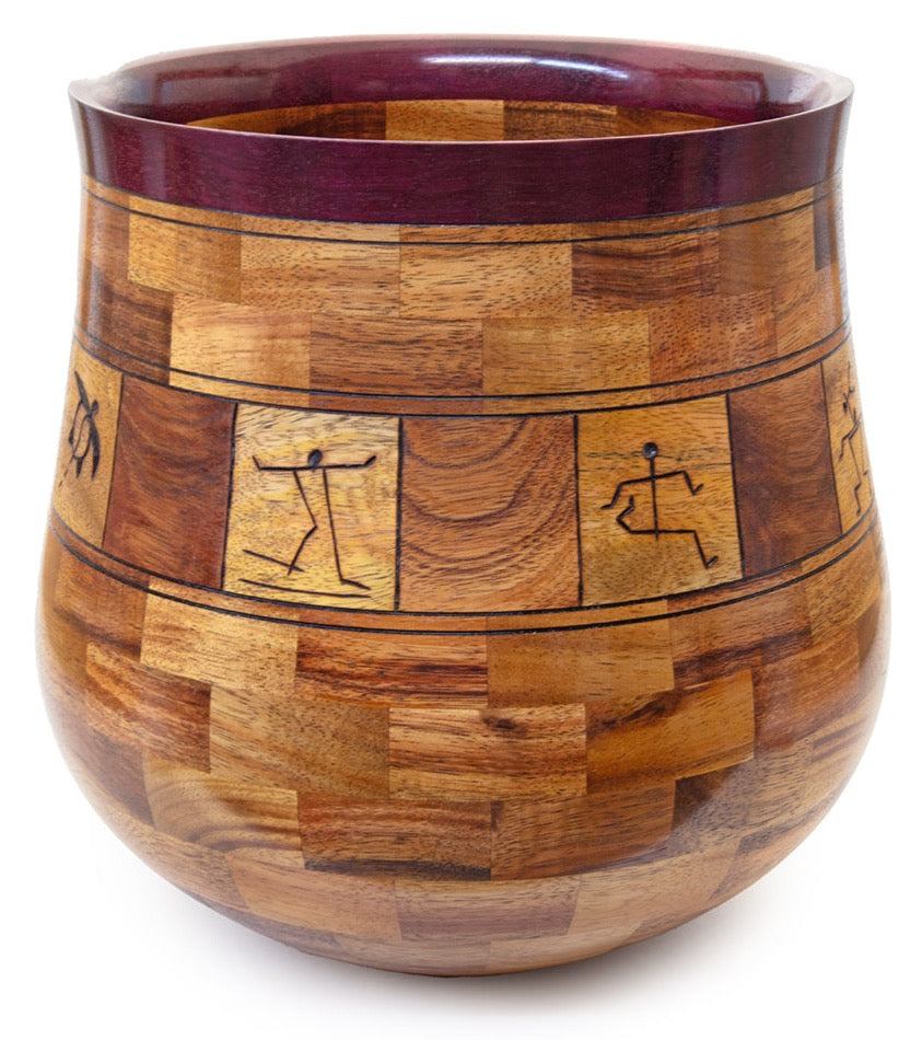 Segmented Koa Vessel 10" Petro by Gregg Smith