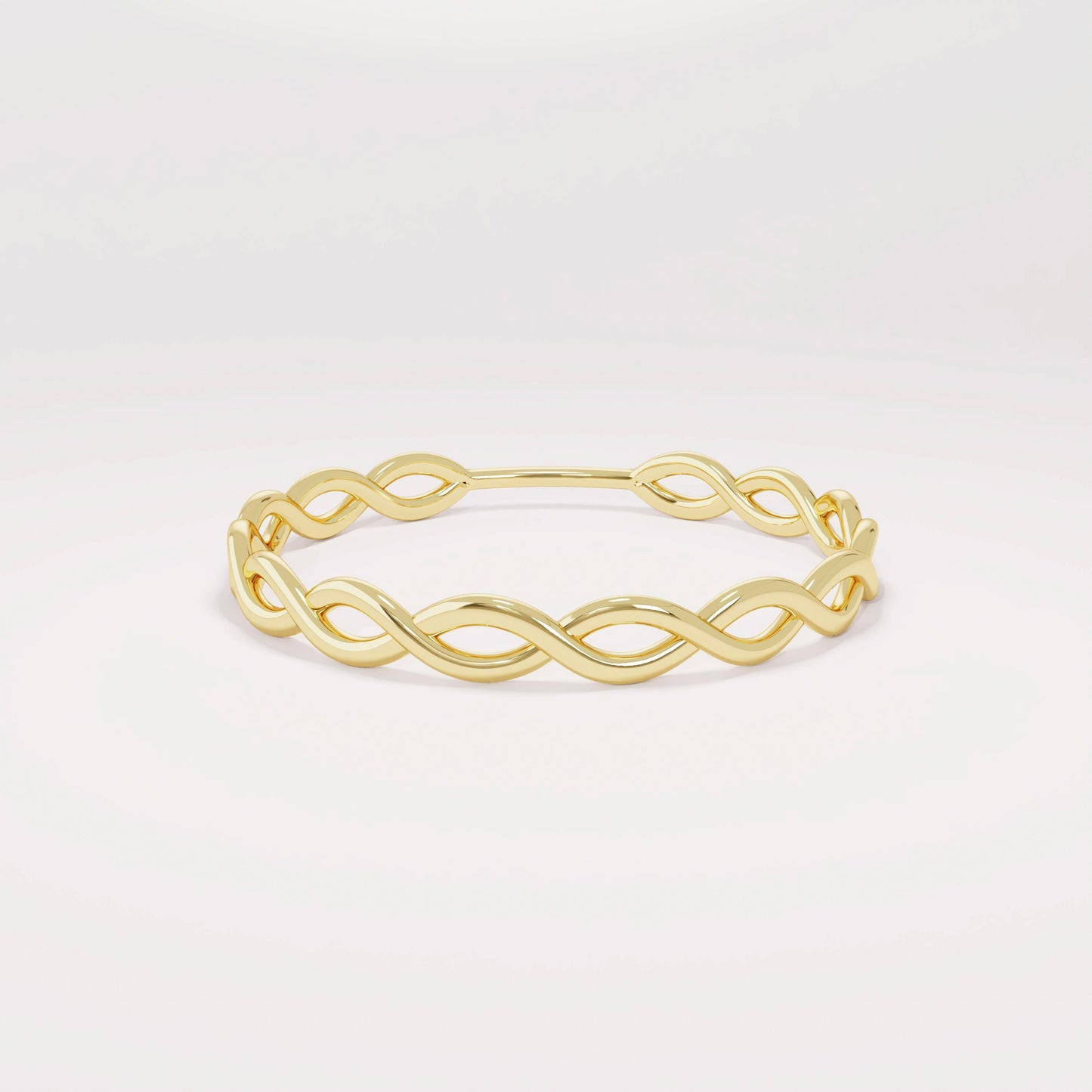 Minimalist Twist Ring 14K Gold – Women’s Dainty All-Finger Stacking Band