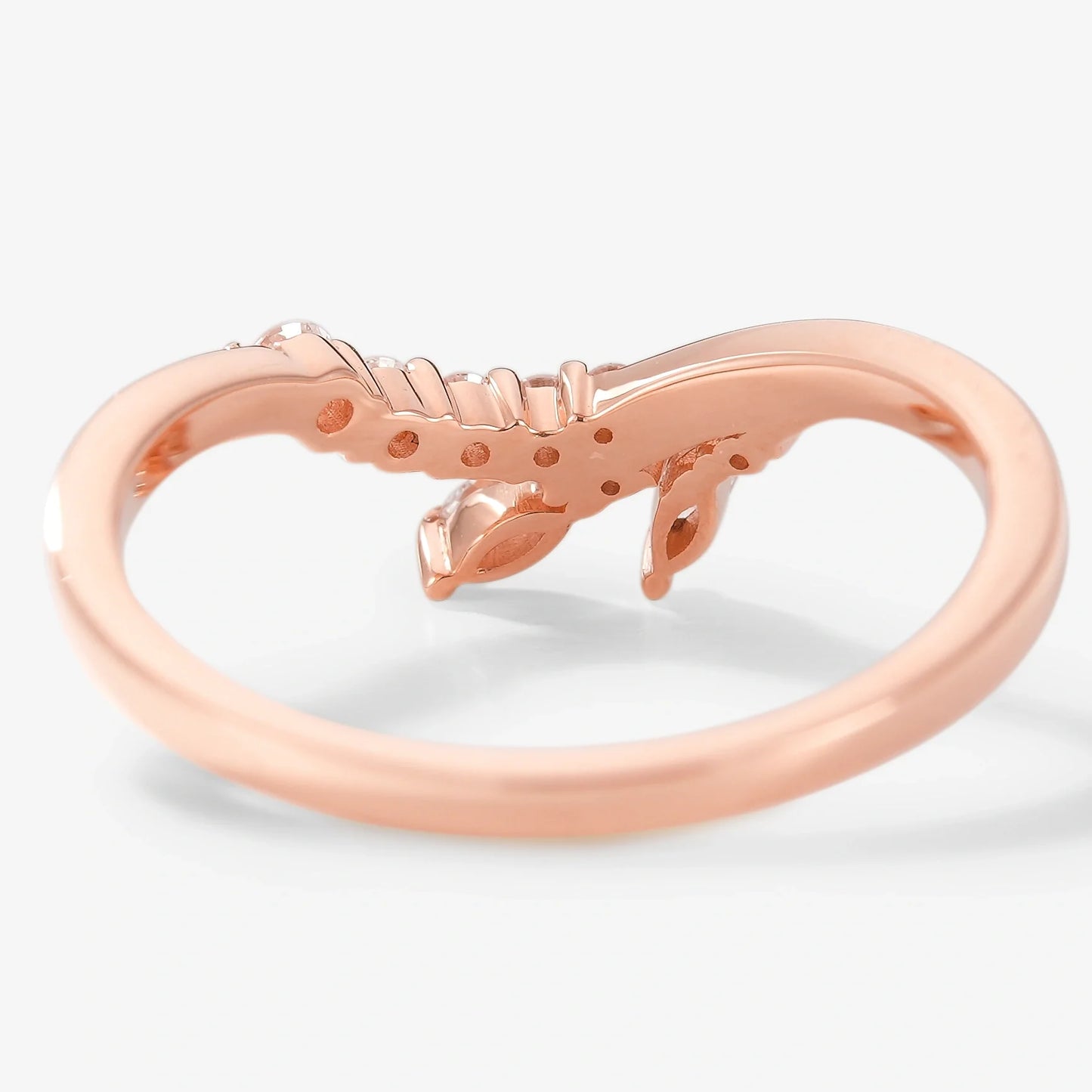 Moissanite Curved Stackable Wedding Band
