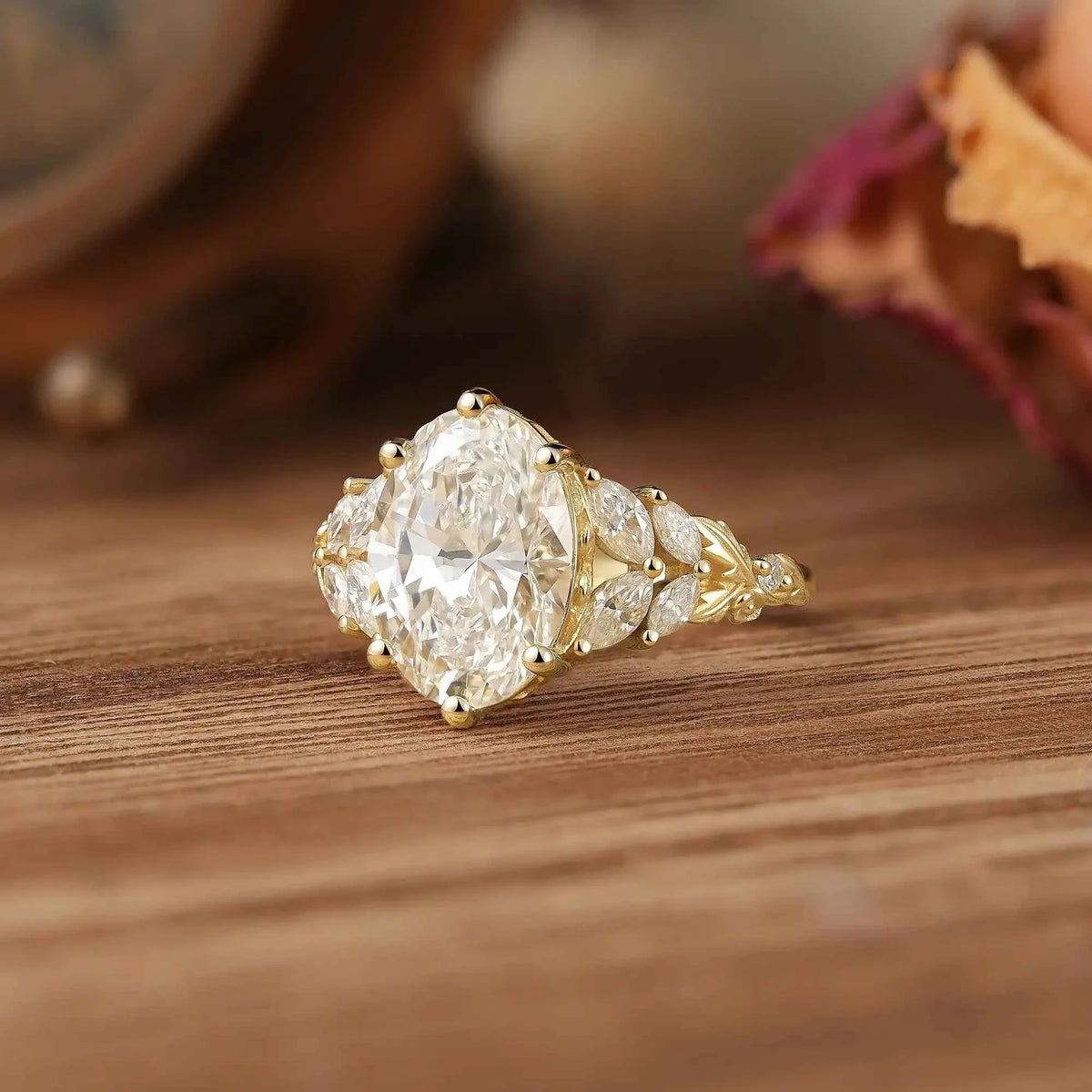 Oval Cut 3-Carat Lab Grown Diamond Engagement Ring - Josephine | GemsMagic
