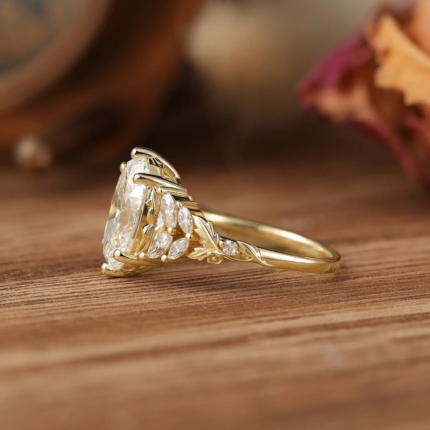 Oval Cut 3-Carat Lab Grown Diamond Engagement Ring - Josephine | GemsMagic