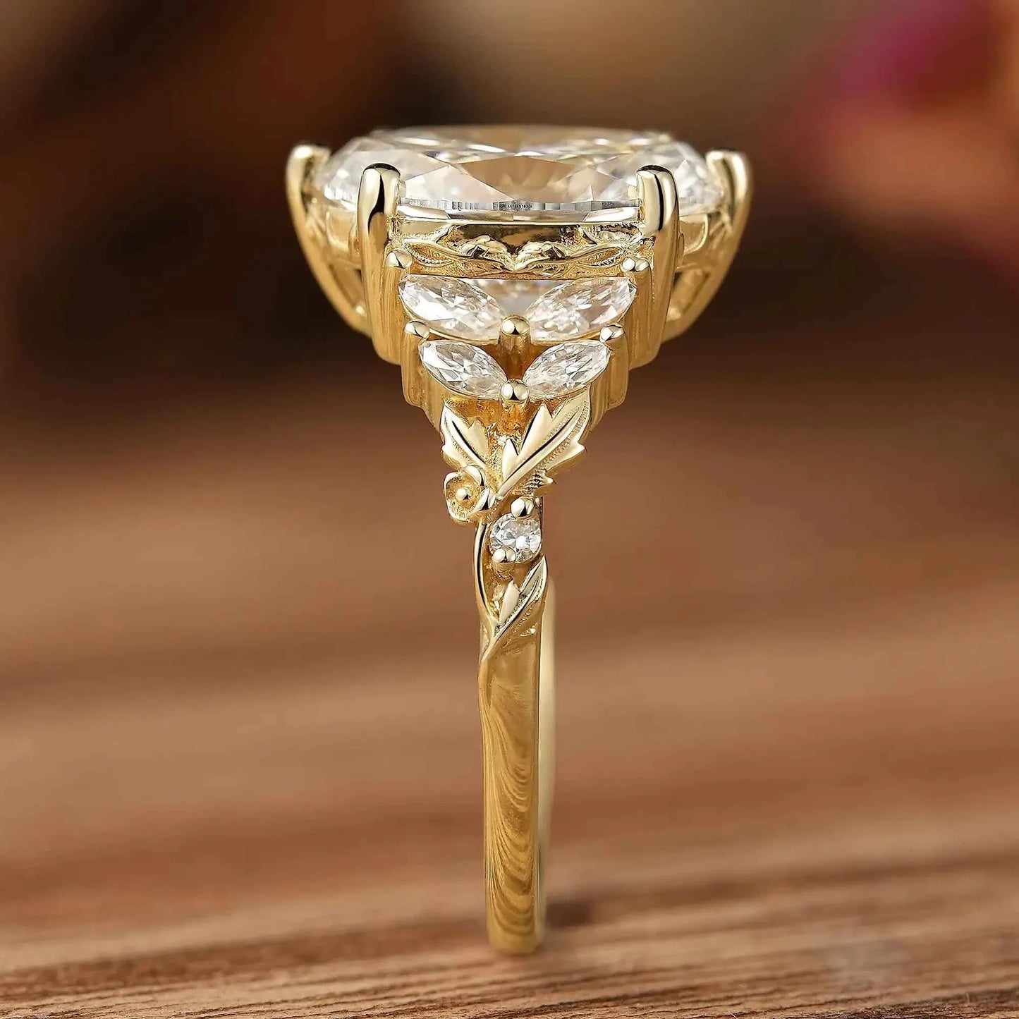 Oval Cut 3-Carat Lab Grown Diamond Engagement Ring - Josephine | GemsMagic