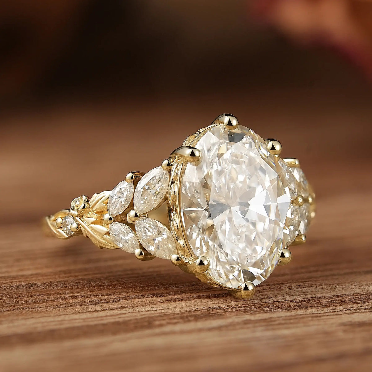 Oval Cut 3-Carat Lab Grown Diamond Engagement Ring - Josephine | GemsMagic