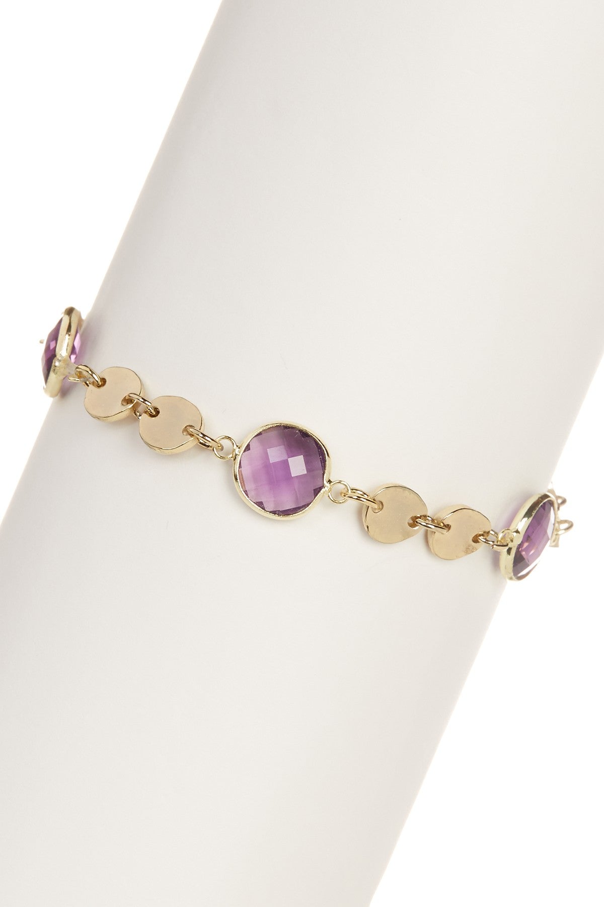 Lavender Crystal Station Bracelet - GP