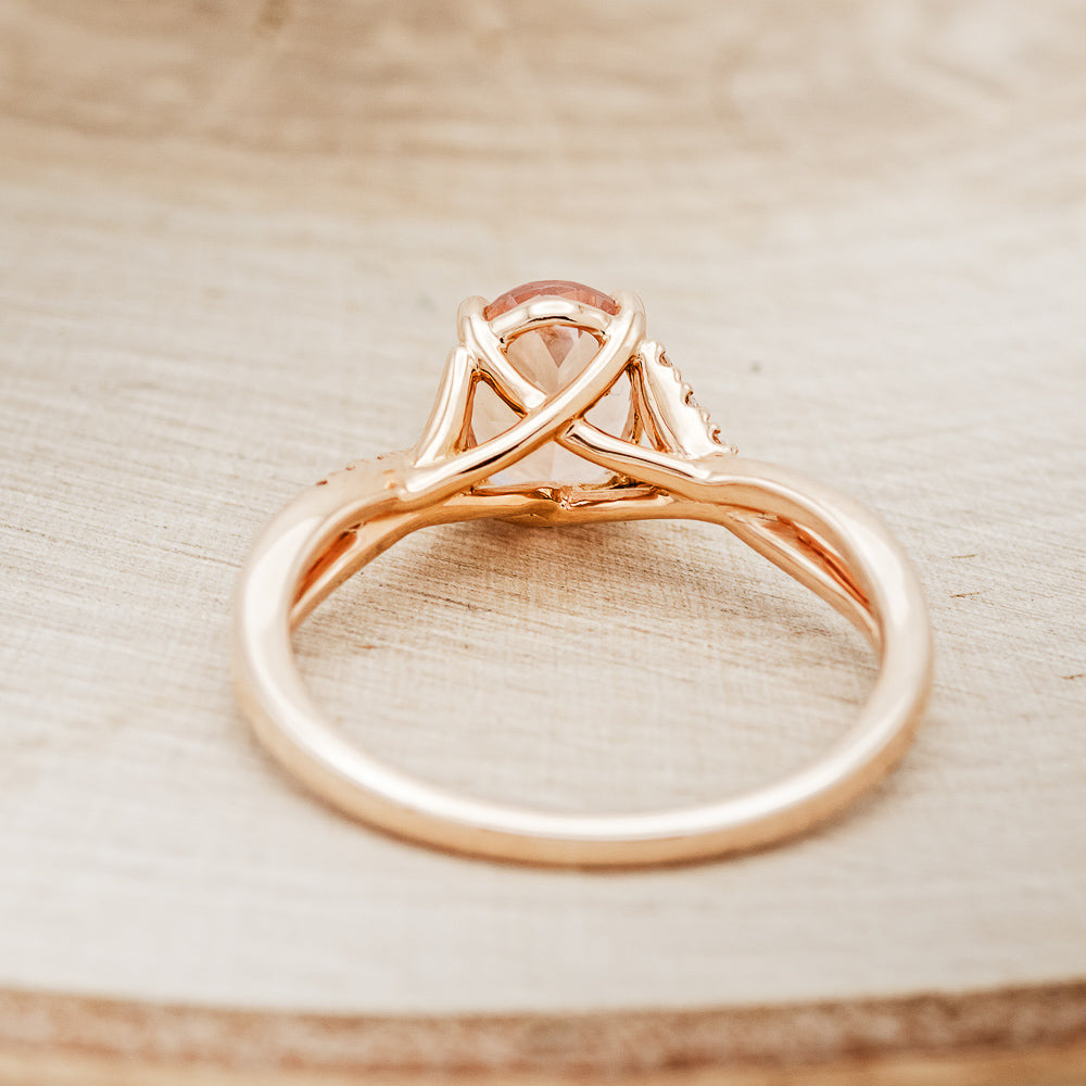 "Roslyn" - Morganite Engagement Ring With Diamond Accents