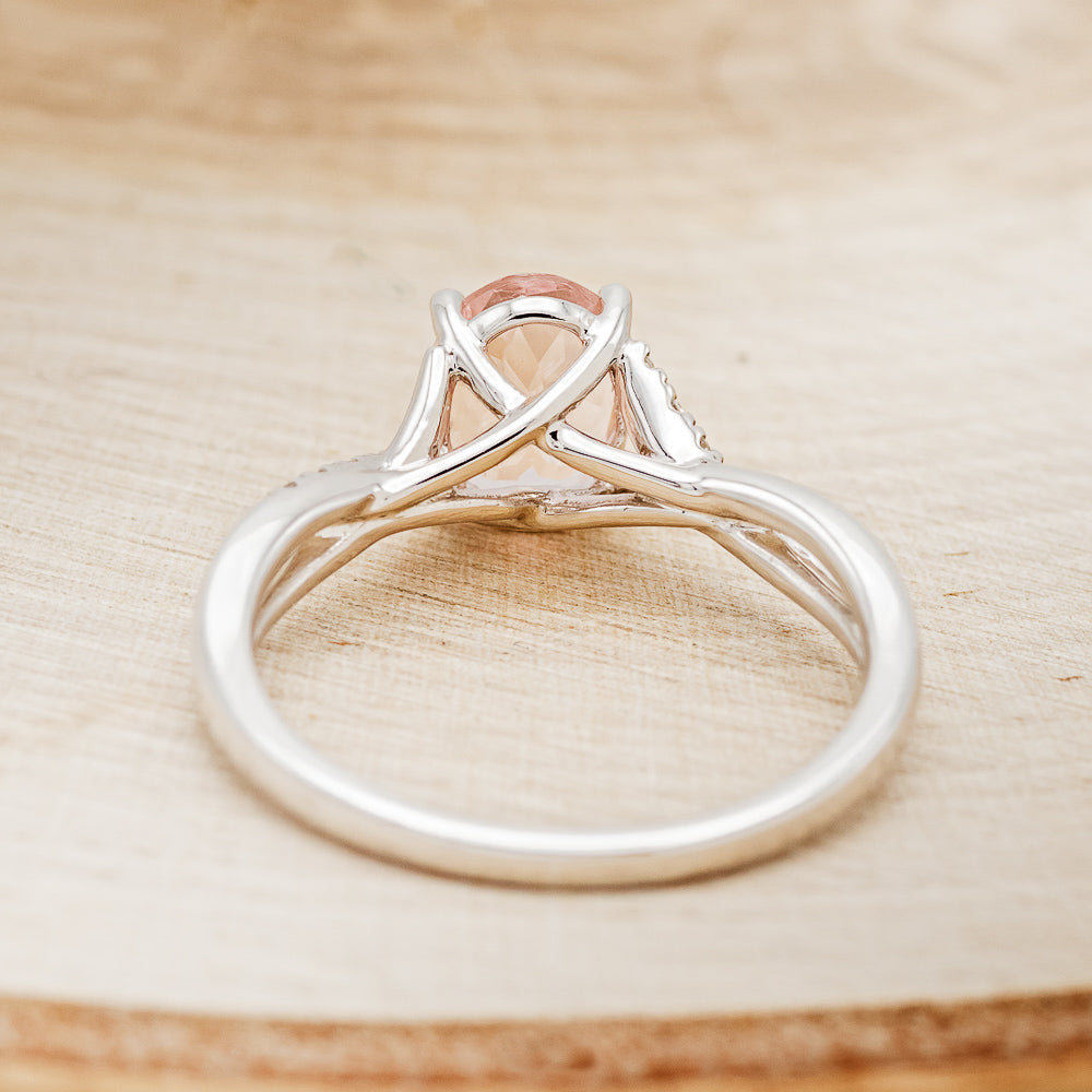 "Roslyn" - Morganite Engagement Ring With Diamond Accents