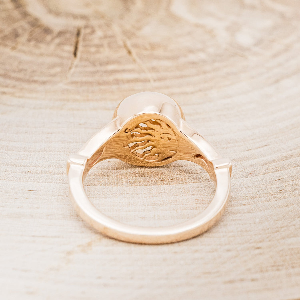 "Selene" - Bezel-Set Moonstone Engagement Ring
