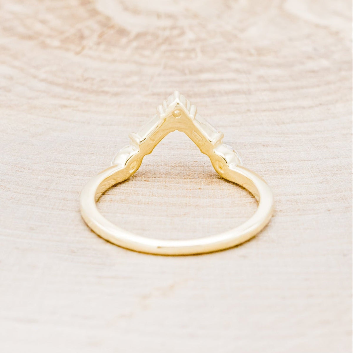 "Treva" - Oval Moissanite Engagement Ring With Diamond Accents & "Melody" Tracer