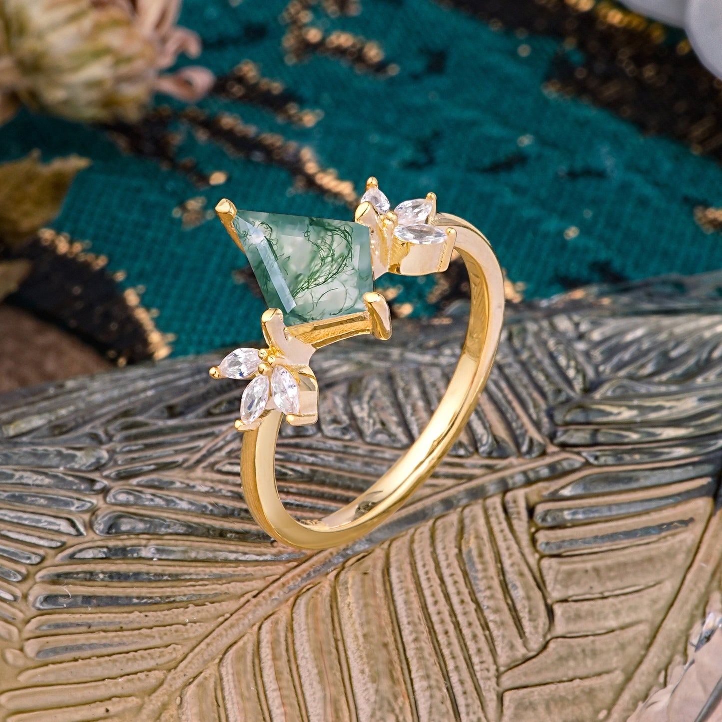 Minimalist Luxe 4-Prong Kite-Cut Opal Engagement Ring