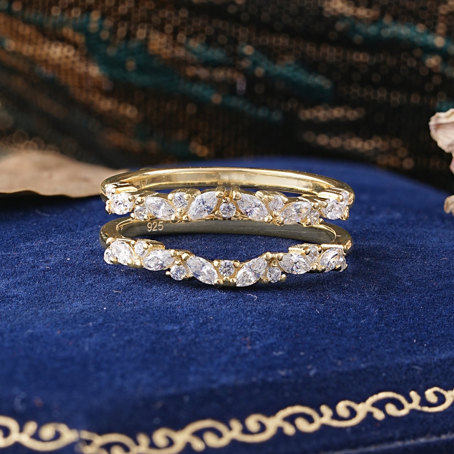 Elegant Moissanite Pavé Wedding Ring for Women