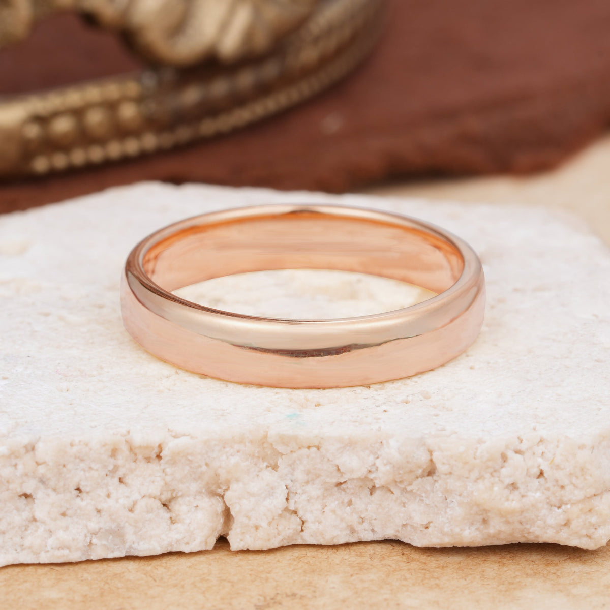 Classic Men's Moissanite Plain Wedding Band