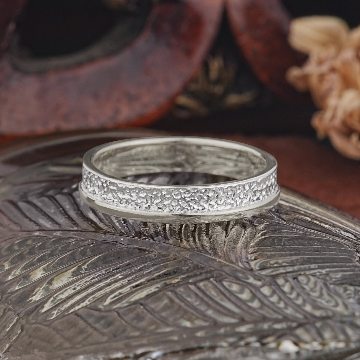 Vintage Inner Engraved Men's Wedding Band