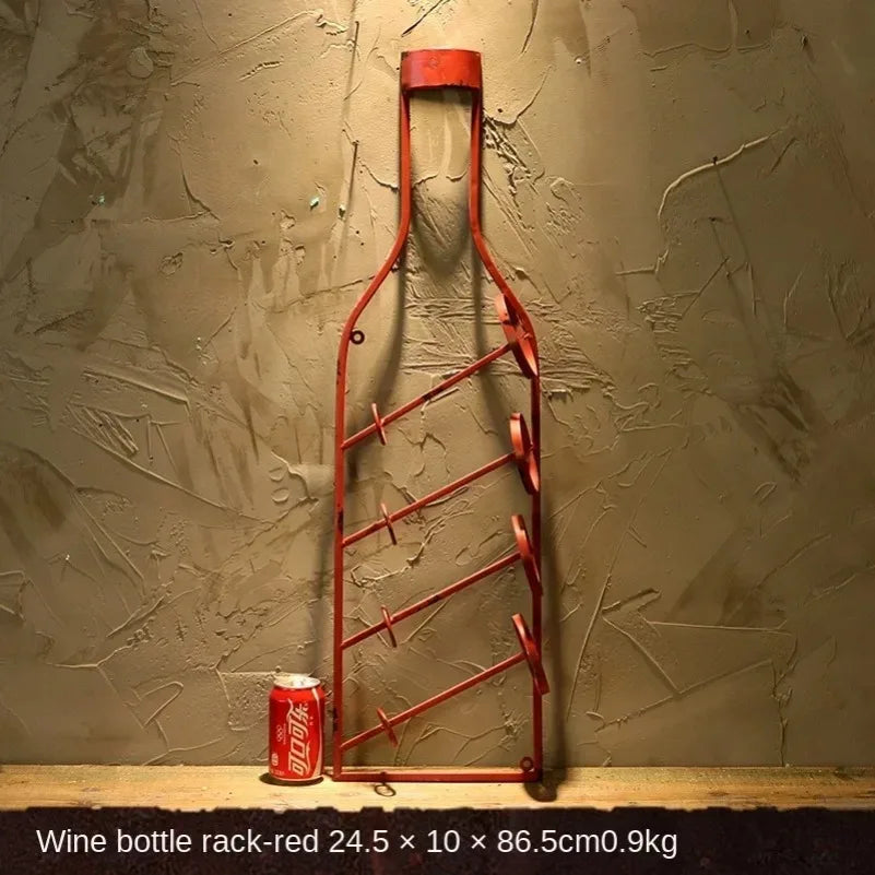Bottle-Form Wall Wine Rack