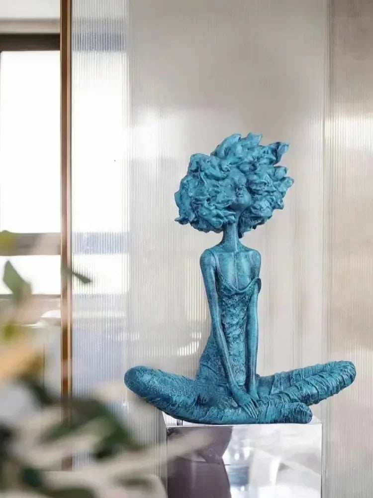 Seated Figure with Wild Hair