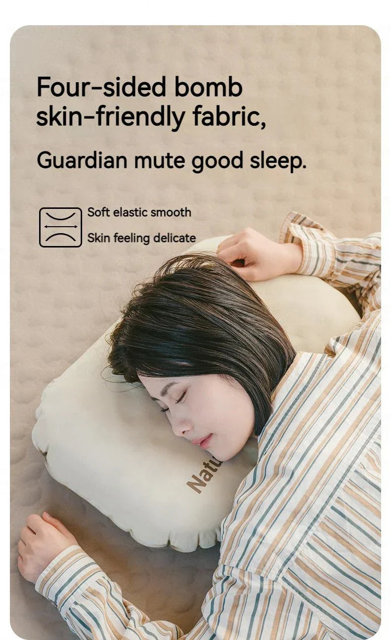 Naturehike Inflatable Pillow 3D Sponge Portable Ultralight Weight Only 160g Camping Outdoor Travel Neck Sleeping Silent Self Air Pillow Surface Pillow