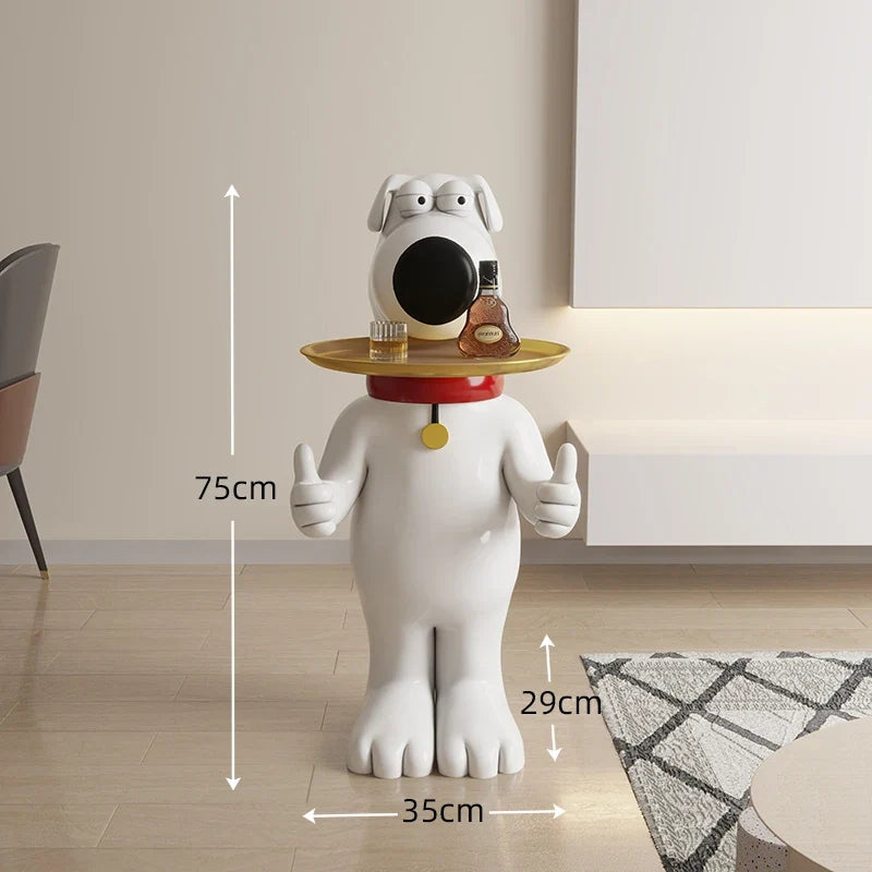 THE CONCIERGE | Standing Dog Butler Sculpture