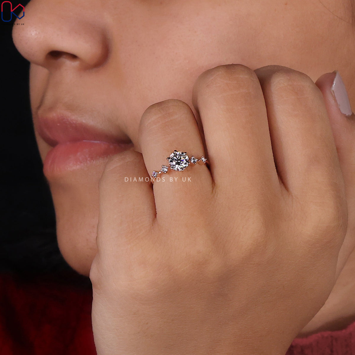 Round Brilliant Cut 5 Diamond Ring