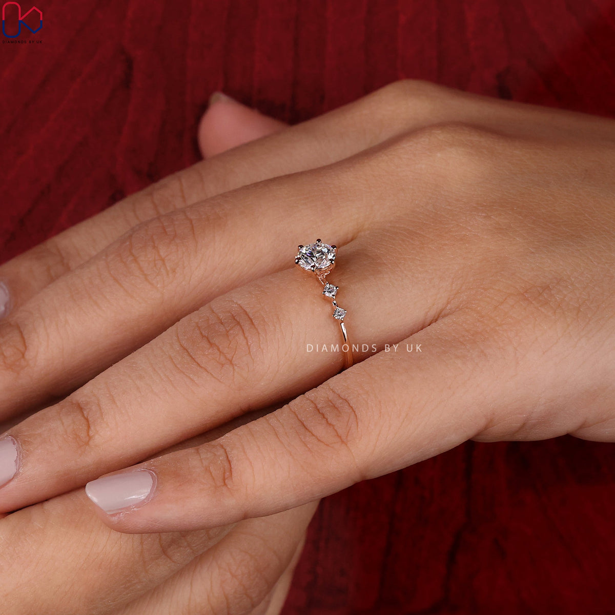 Round Brilliant Cut 5 Diamond Ring