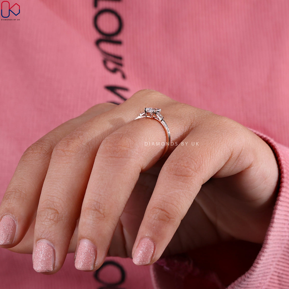Radiant Cut 3 Stone Diamond Ring