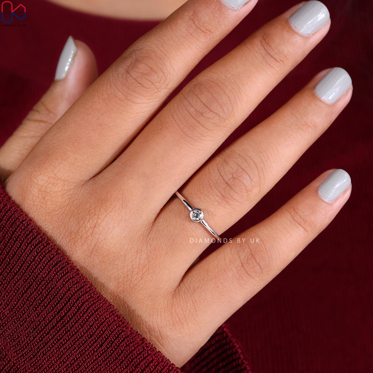 Round Cut Solitaire Diamond Ring