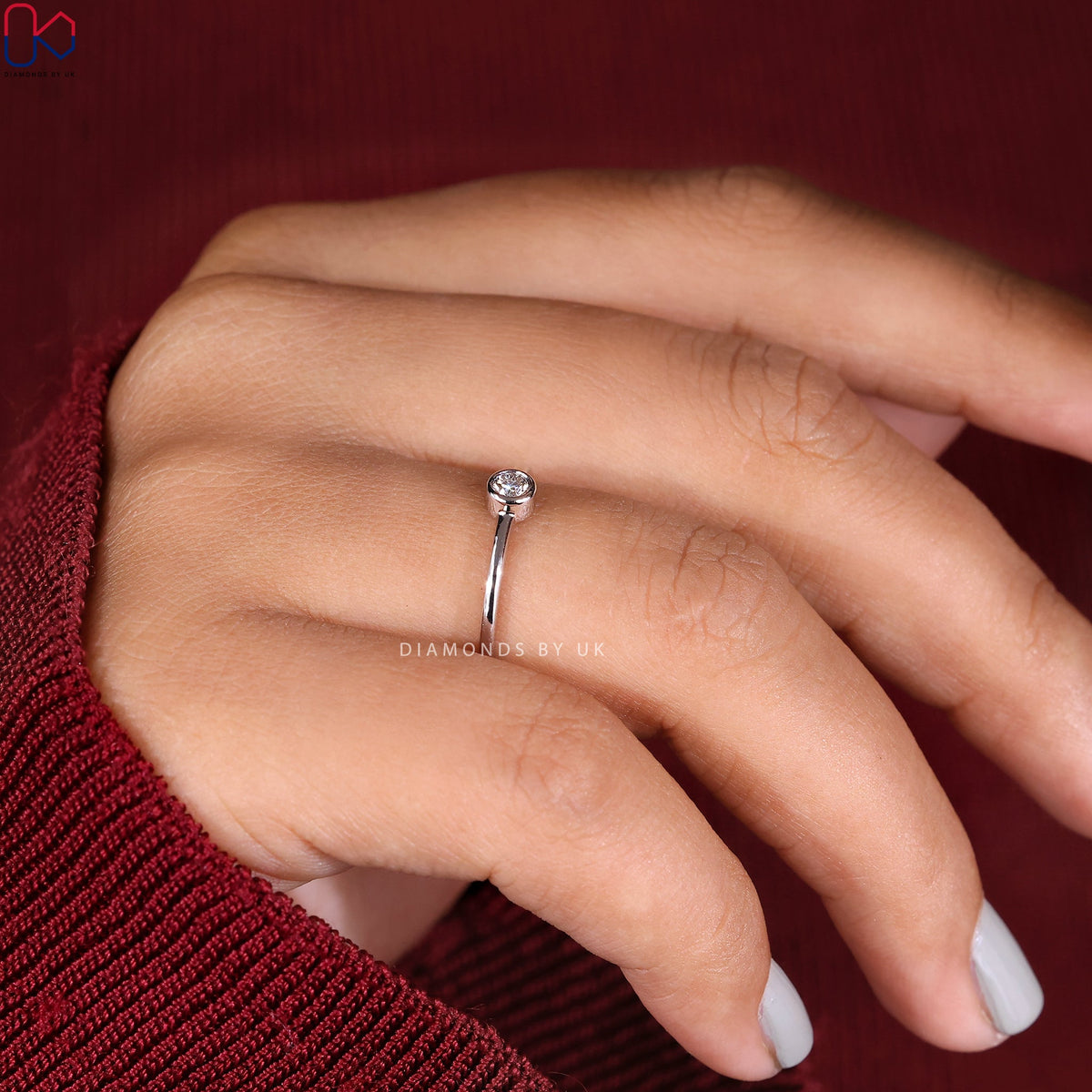 Round Cut Solitaire Diamond Ring