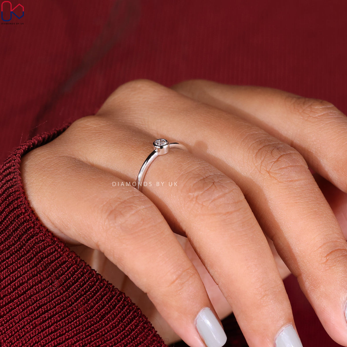 Round Cut Solitaire Diamond Ring