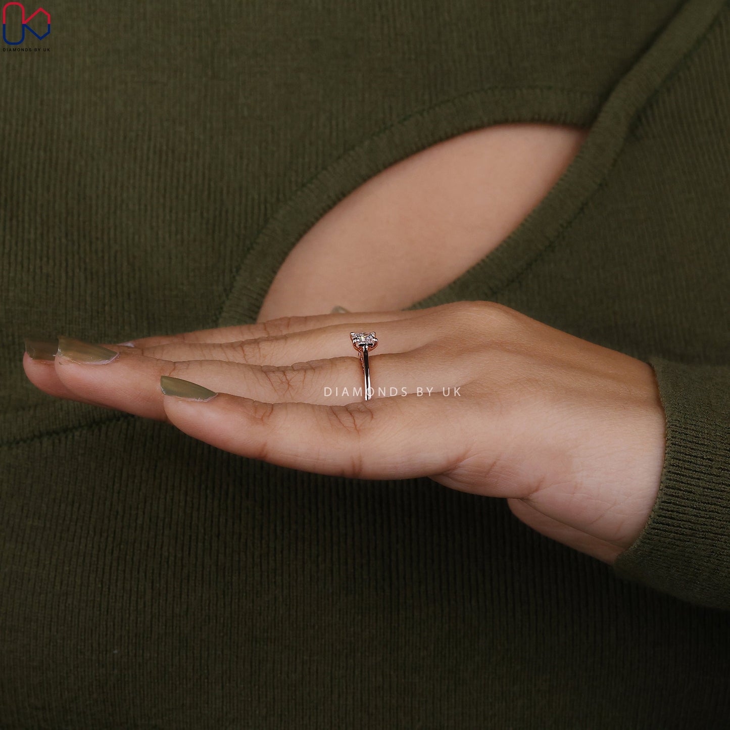 Princess Cut Diamond Ring In Solitaire Style
