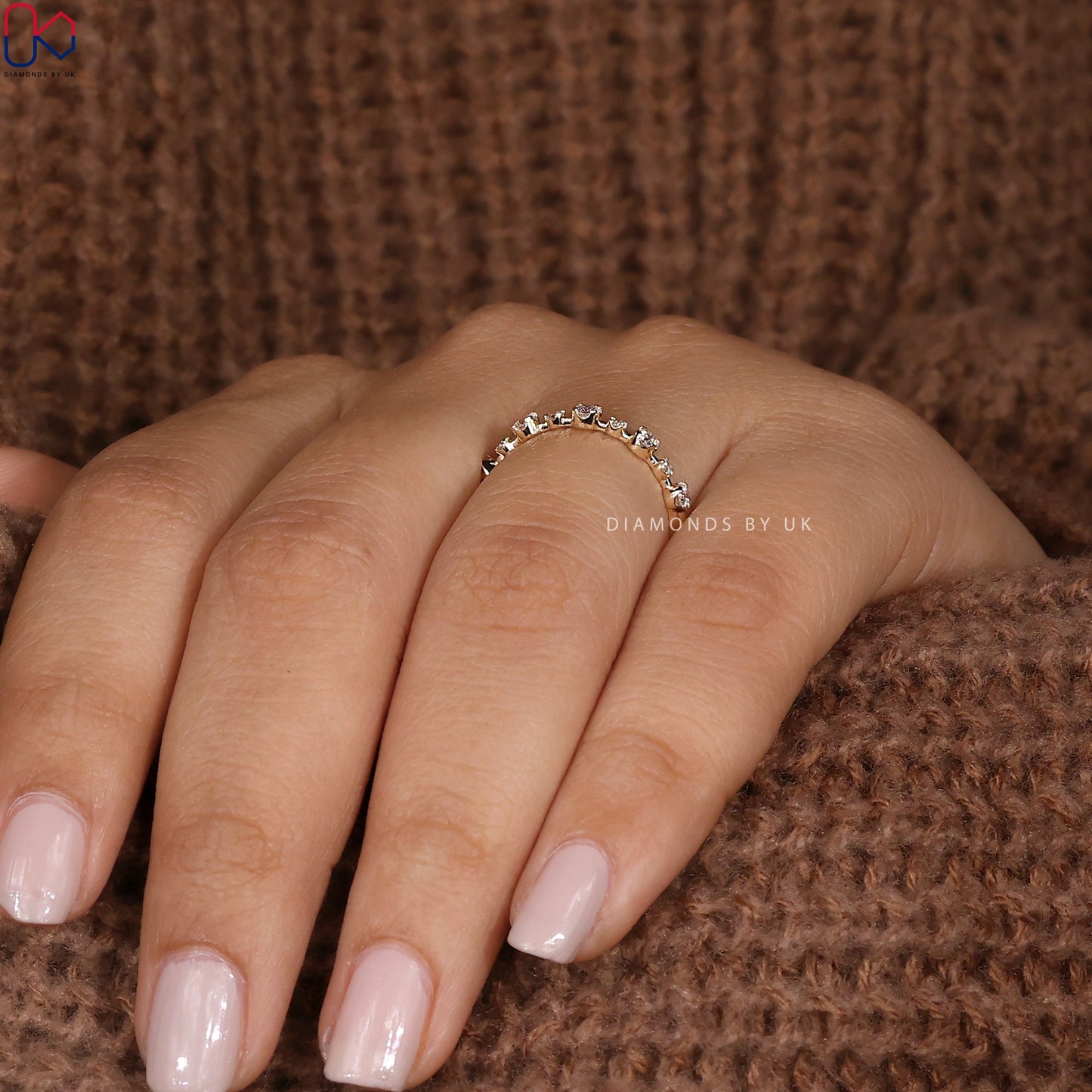 Yellow Gold Shared Prong Diamond Band